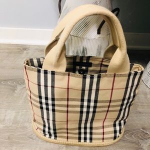 Burberry Nova Check canvas bucket tote